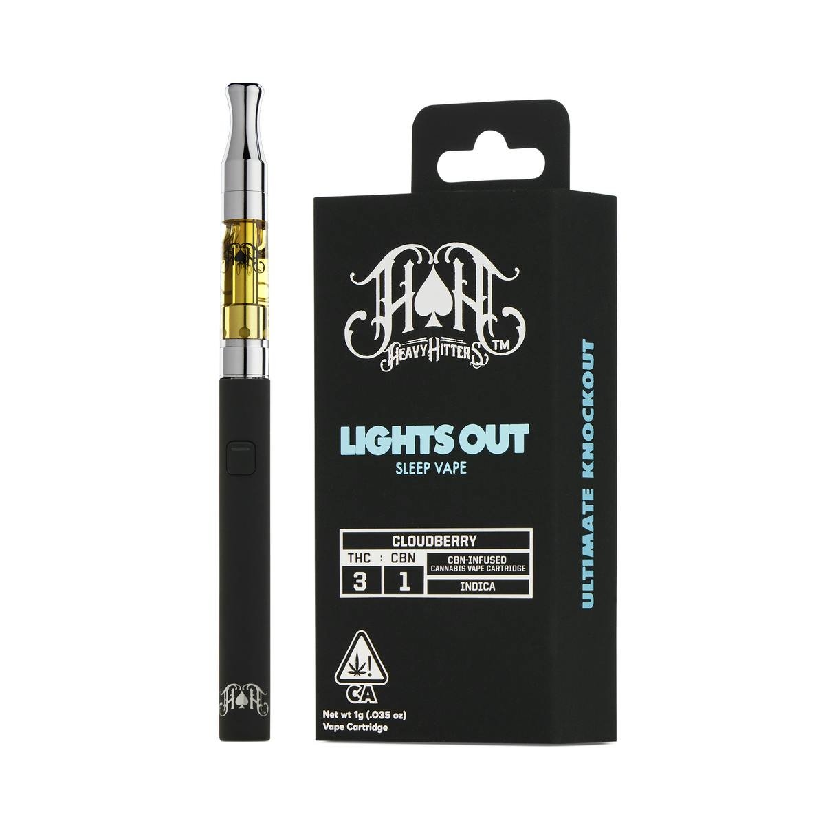 Cloudberry | Indica - Lights Out CBN Sleep - 1G Vape Cartridge